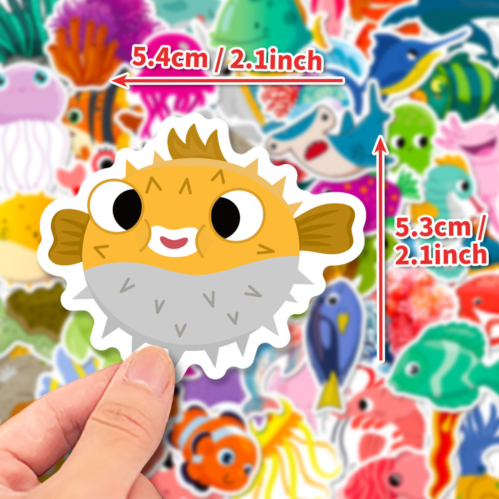 50Pcs Marine Life Stickers - C - огляд і ціна Marine Aquarium Design