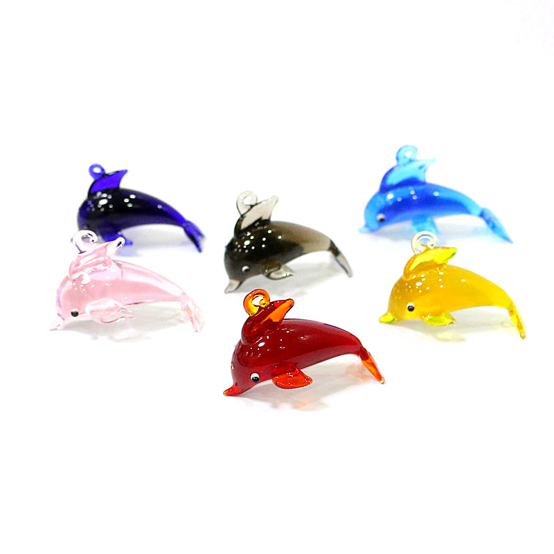 Cute Dolphin Charm Glass Penda - огляд і ціна Marine Aquarium Design
