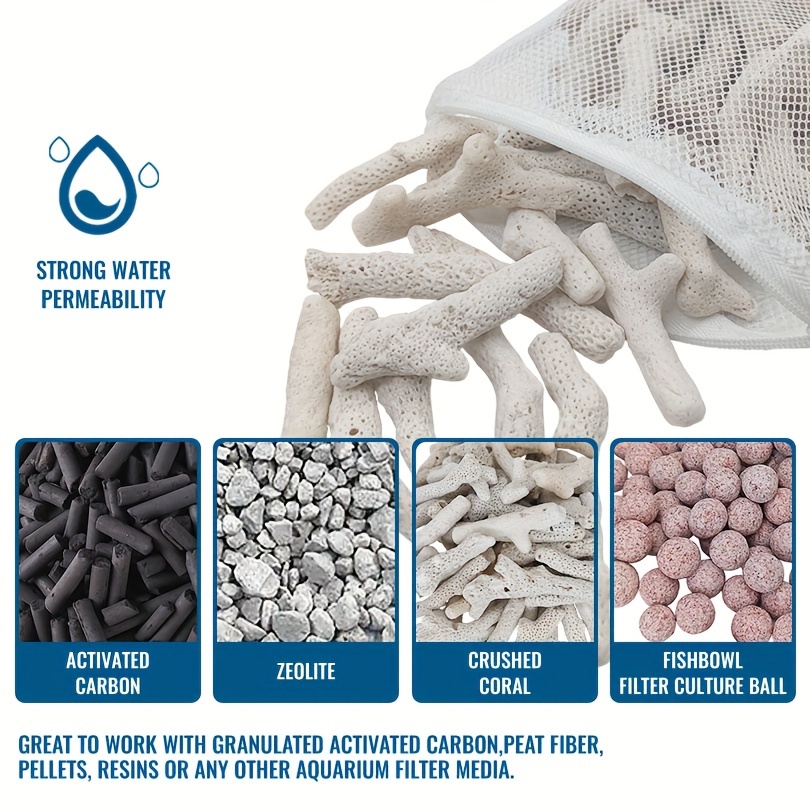 Reusable Zipper Filter Media B - огляд і ціна Marine Aquarium Protein Skimmer